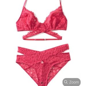 Just the bralette in pink